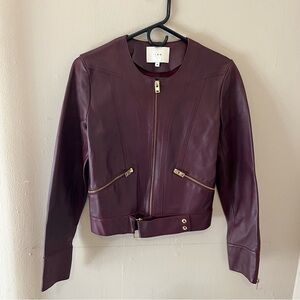 IRO Broome Burgundy Leather Jacket